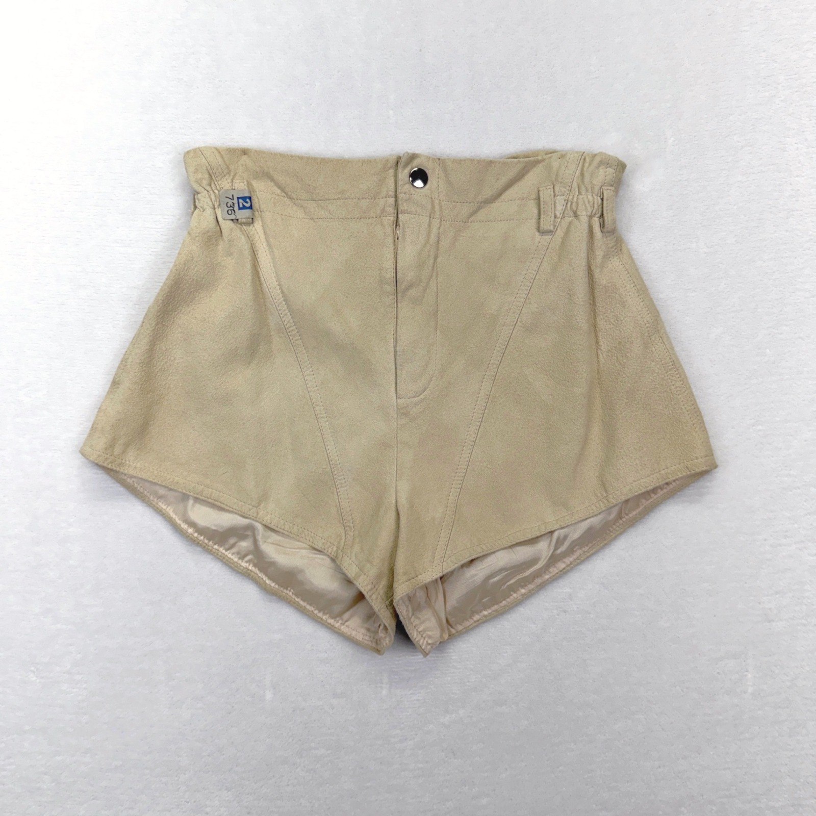 Vintage Suede Micro Shorts Womens 26 J Robert Western Lined High Rise Hot Pants